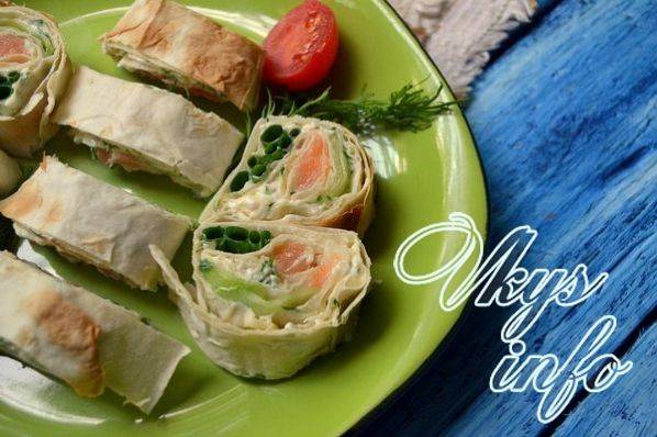 Лаваш с семгой: рецепт закуски, которой всегда хочется еще