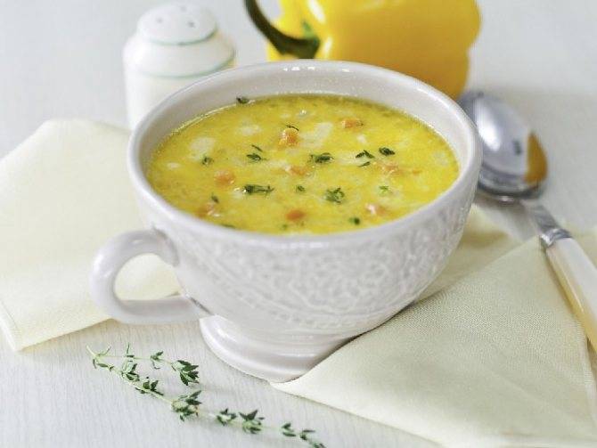 Вкусный сырный суп из плавленых сырков и курицы