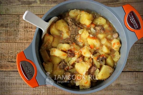 Куриные сердечки с картошкой