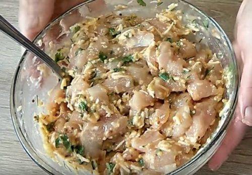 Котлеты куриные с грибами