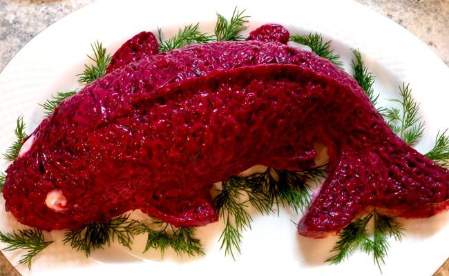 Рыба, запечённая под шубой в духовке