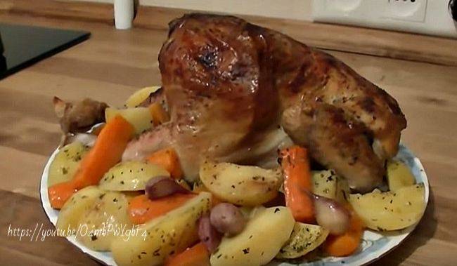 Курица с картошкой в духовке