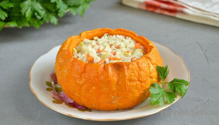 Каша из тыквы с рисом пошаговый рецепт с фотографиями