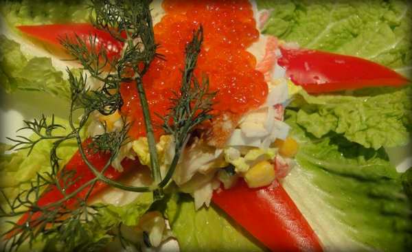 Салат с крабовым мясом