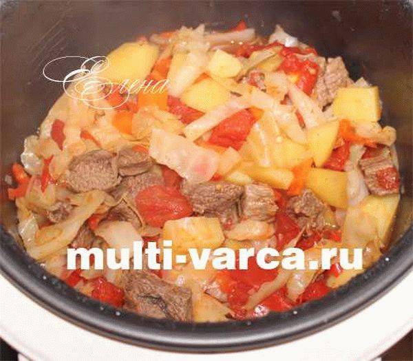 Овощное рагу со свининой в мультиварке с незабываемым вкусом!