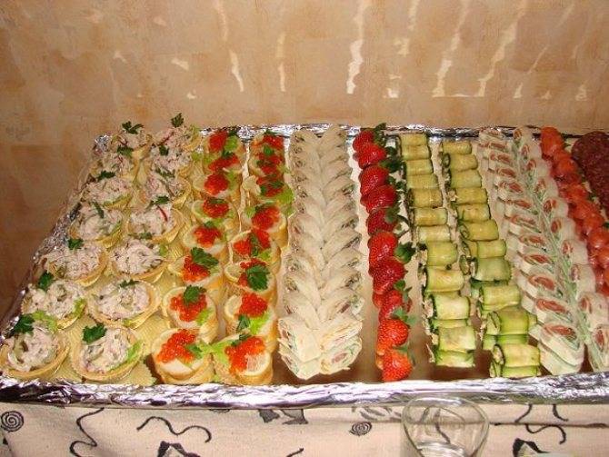Тарталетки с красной рыбой
