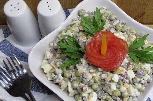 Салаты из говяжьего сердца