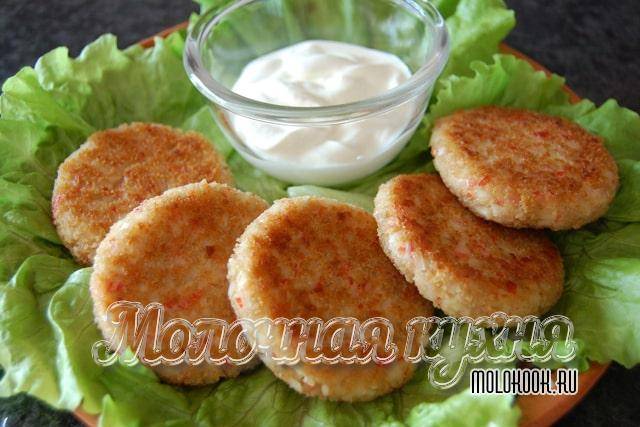 Котлеты из крабовых палочек