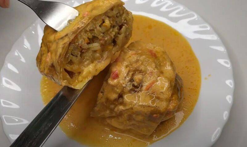 Голубцы с мясом и рисом