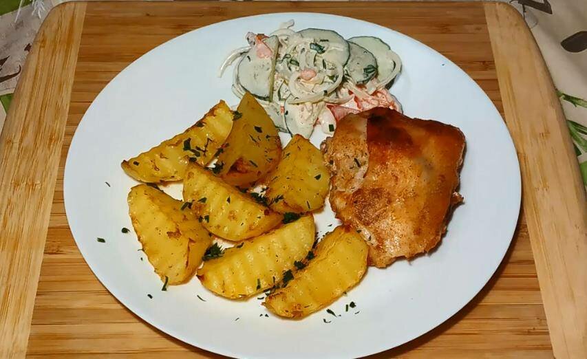 Курица с картошкой в духовке