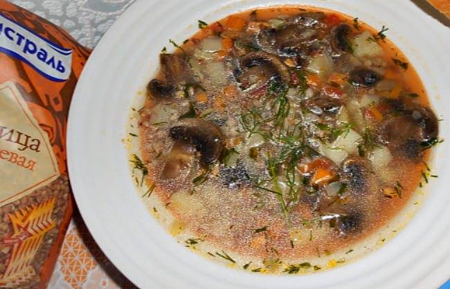 Рецепты супов с консервированными шампиньонами