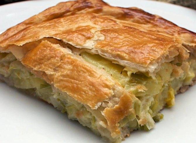 Пошаговый рецепт пирога из слоеного теста с мясом