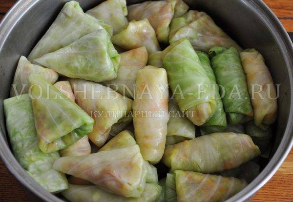 Голубцы из свежей капусты и куриного фарша