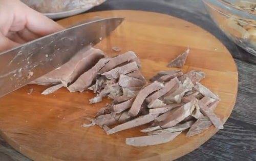 Салаты из говяжьего сердца