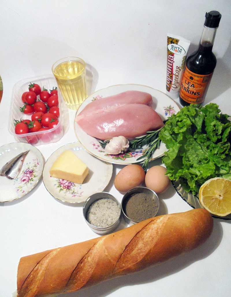 Салат цезарь с курицей в домашних условиях