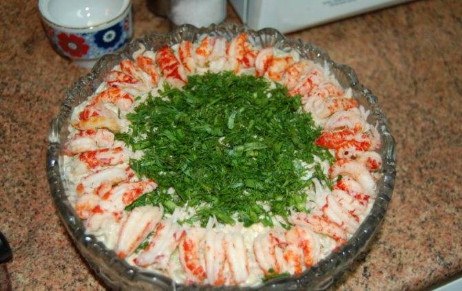 Французский салатик с курицей