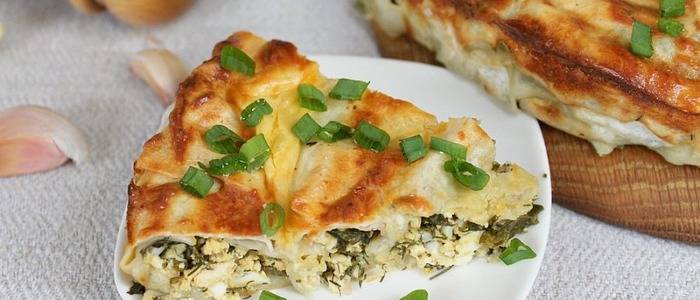 Пирог из лаваша с фаршем