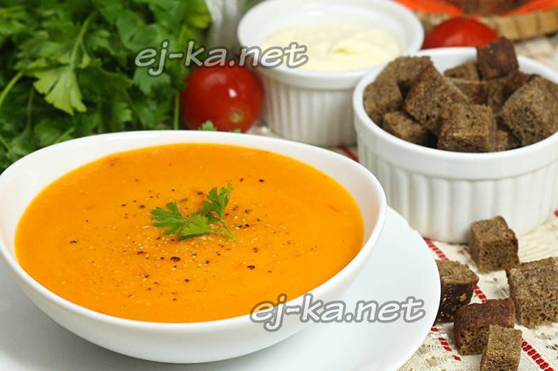 Томатный суп-пюре: простой и вкусный пошаговый рецепт приготовления