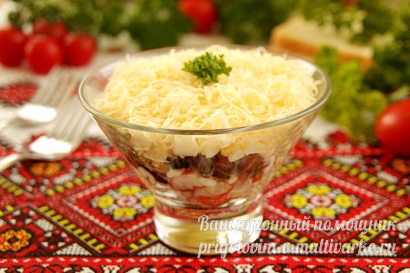 Салат с крабовым мясом