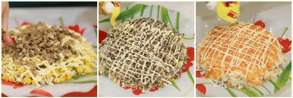 Вкусные салаты с грибами. 7 простых и подробных рецептов на день рождения и новый год