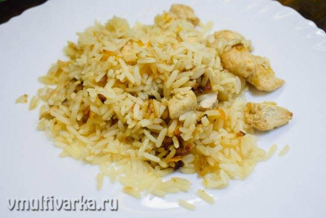 Плов с курицей в мультиварке пошаговый рецепт с фото