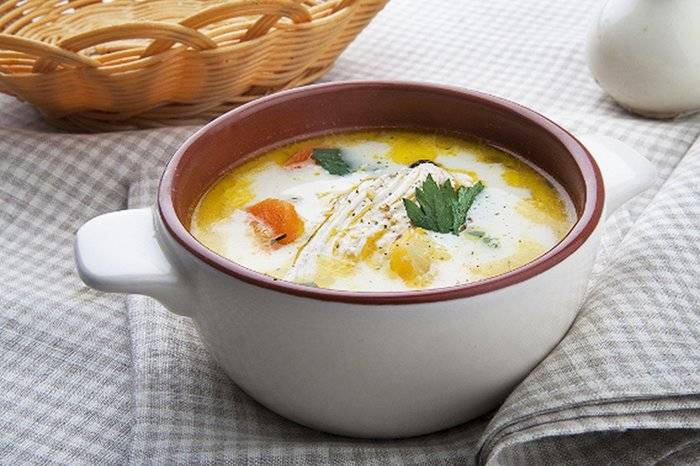Вкусный сырный суп из плавленых сырков и курицы