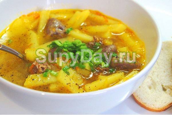 Простые и вкусные рецепты супа из куриных сердечек