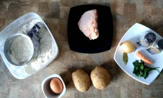 Домашняя лапша с курицей