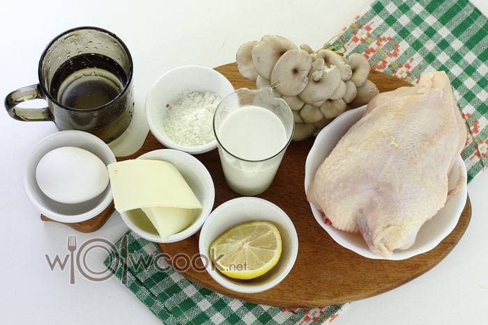 Фрикасе из курицы с шампиньонами по классическому рецепту