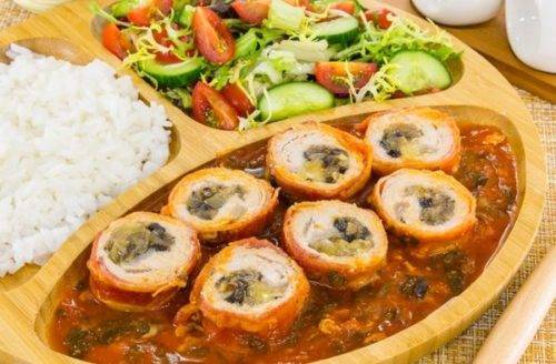 Рулетики из ветчины с сыром и чесноком рецепт с фото пошагово как сделать