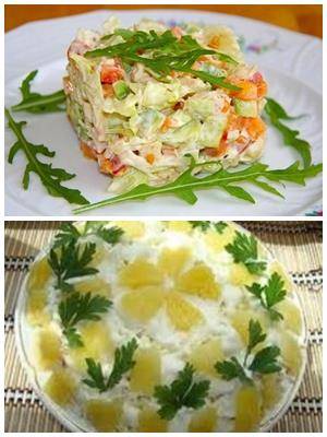 Салат с курицей и ананасами: классические рецепты очень вкусных салатов