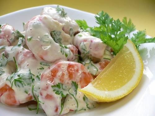 Вкуснейшие салаты с креветками и ананасом