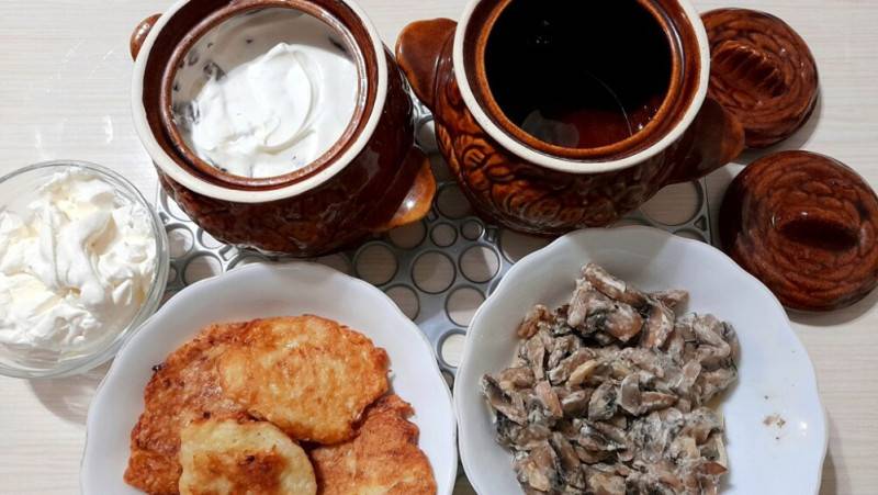 Картофельные драники с грибами