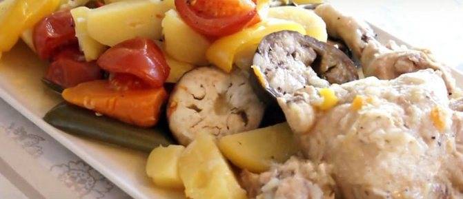 Овощное рагу с курицей