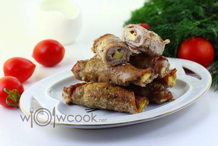 Рулетики из ветчины с сыром и чесноком рецепт с фото пошагово как сделать