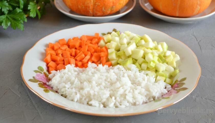 Каша из тыквы с рисом пошаговый рецепт с фотографиями