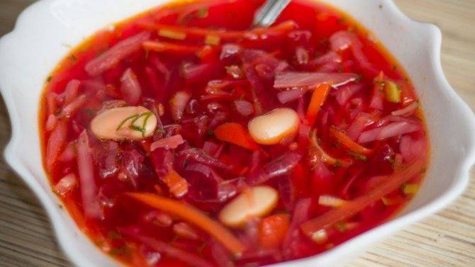Борщ с курицей