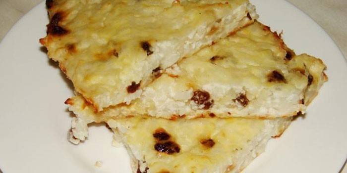 Рисовая запеканка с яблоками в мультиварке