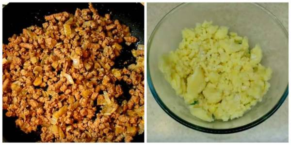 Пирожки с картошкой, испечённые в духовке