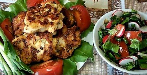 Котлеты куриные с грибами