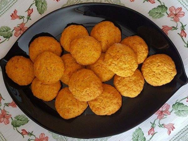 Морковное постное печенье