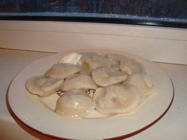 Вареники с картошкой и салом