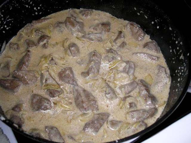 Рецепты куриная печень со сливками