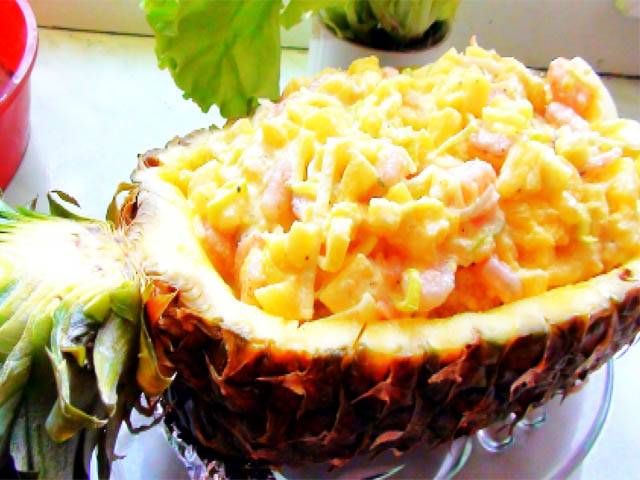 Салат с креветками