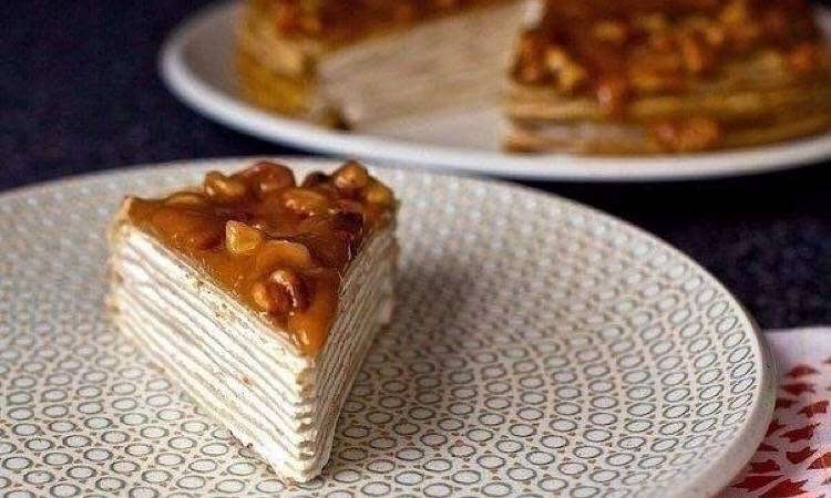 Блинный торт с бананом