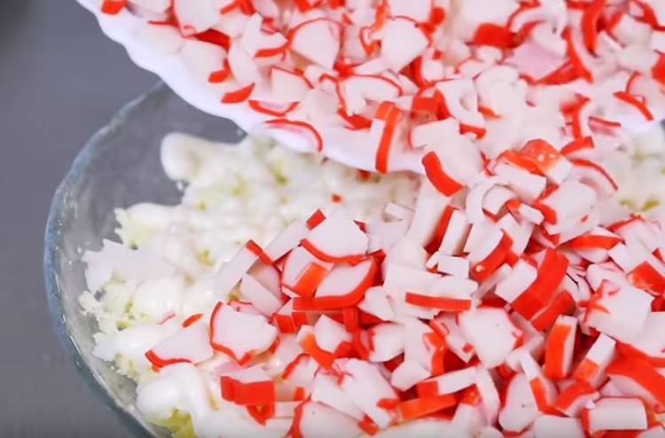 Салат с крабовым мясом