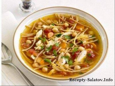 Домашняя лапша с курицей
