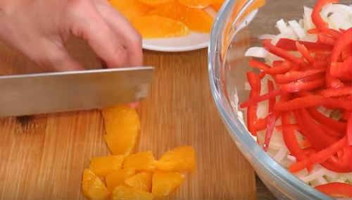 Курица запеченная с апельсинами в духовке