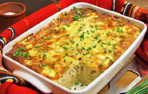 Картофельная запеканка с грибами в духовке