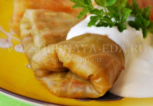 Голубцы из свежей капусты и куриного фарша